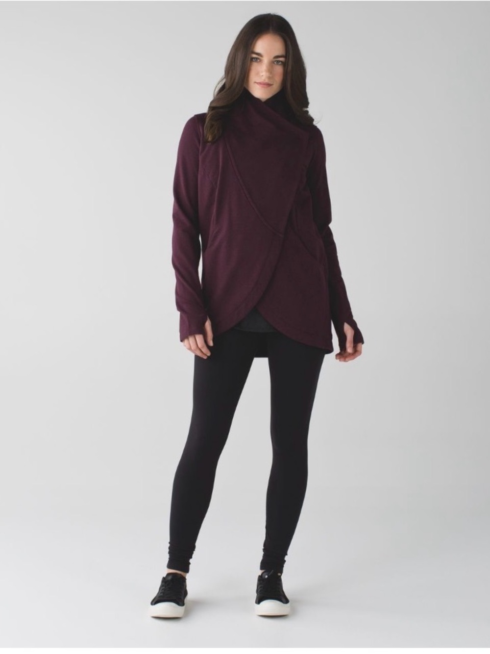 lululemon athletica Draped Wrap Cardigan - Burgandy